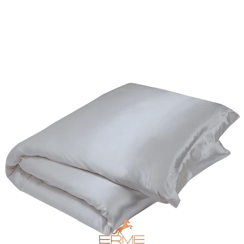 Шелковое постельное белье Gingerlily Silver Grey, 50x75 (2шт), 200x200, 160x200 на резинке