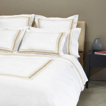 Bed linen Signoria Firenze - Dimora BIANCO / TORTORA, 50x75 (2pc), 220x240, 270x290