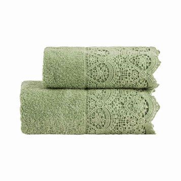 Набір рушників для обличчя + гостьове Biancoperla Canastra Mela, 60х110 + 40х60 + 100x140
