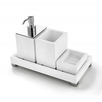 Treesseci BeMood White Deluxe - Set of 4 bath accessories