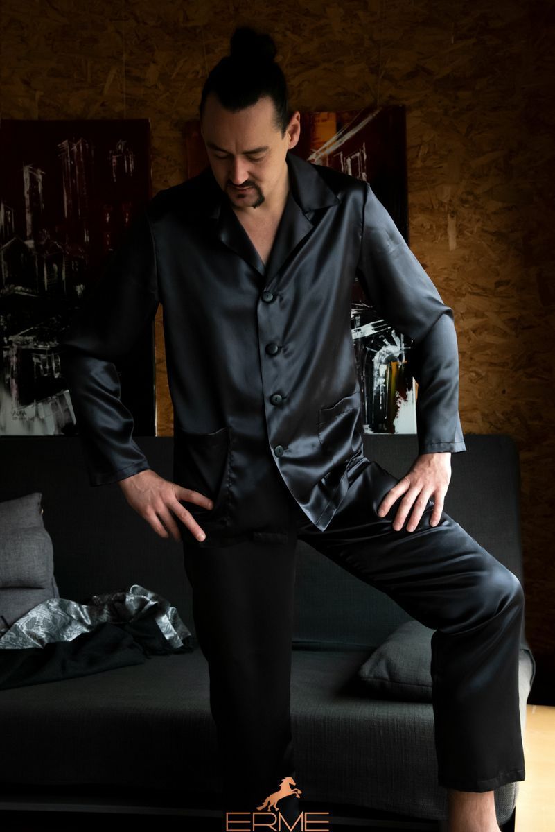 Шелковая пижама - Seidenweber Herren pyjama long, XS