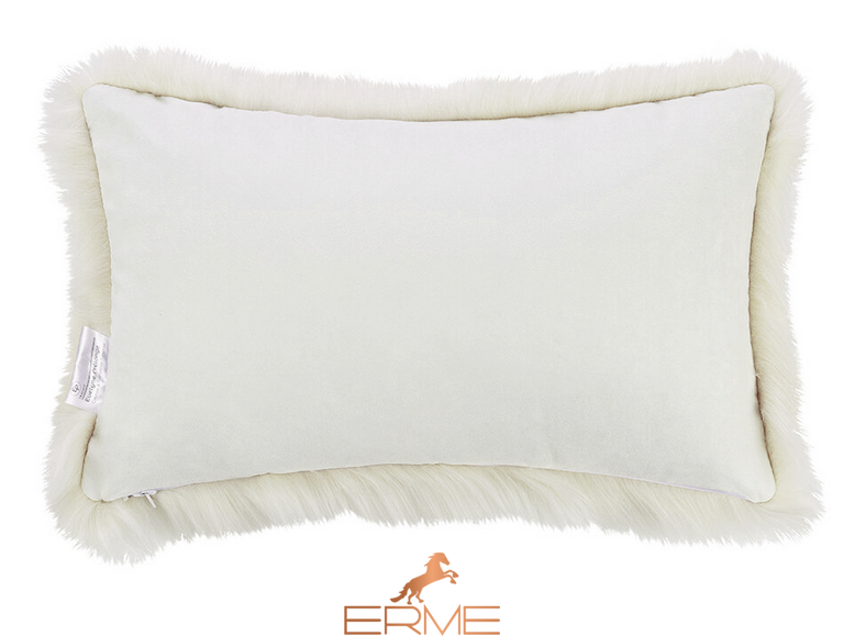 Square fur pillowcase Mansion - Himalaya Ivory