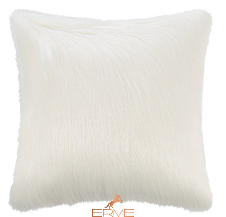 Square fur pillowcase Mansion - Himalaya Ivory