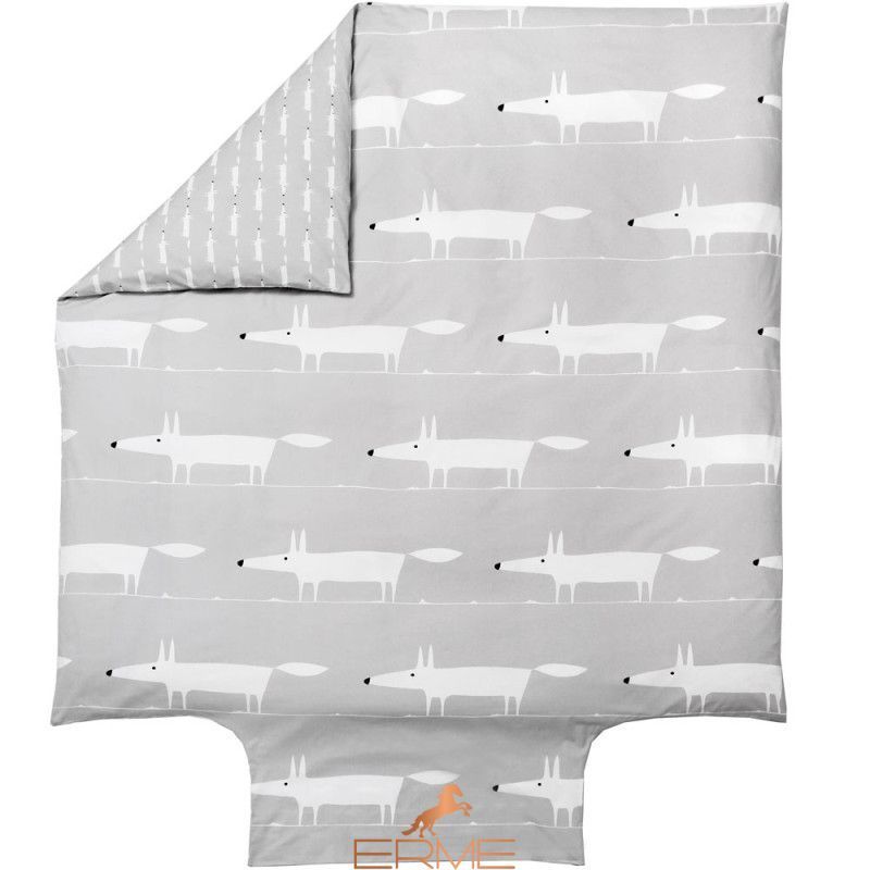 Bed linen Scion Living Mr Fox Gris, 50x70, 155x200, 180x290