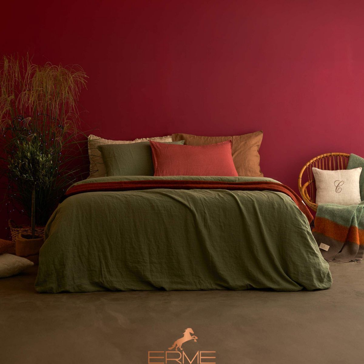 Bed linen Biancoperla - Hamilton Oyster, 50x75 (2pc), 155x200 (2pc), 270x290