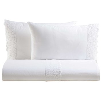 Bed linen Biancoperla - Canastra White, 50x75 (2pc), 220x240, 270x290