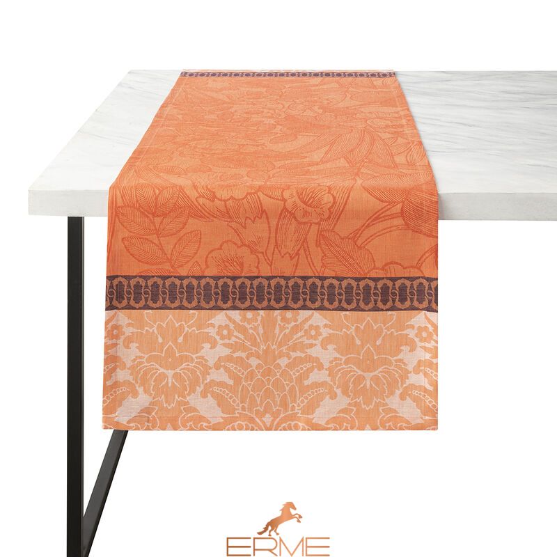 Table runner Jacquard Francais - Tropicale Lin Goyave