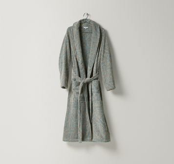 Махровый халат Leitner Leinen - Confusion Teal, S
