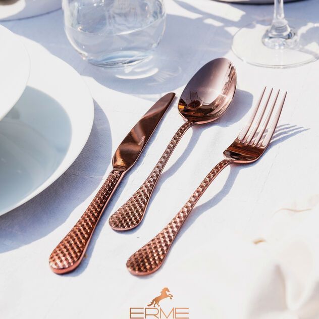 Sambonet Jungle Mirror PVD Copper Cutlery Set
