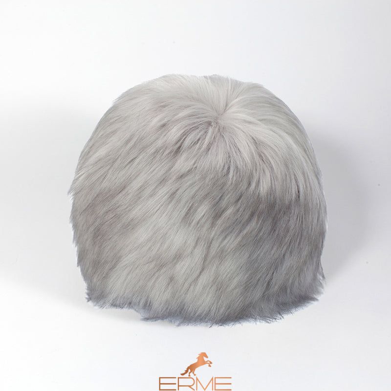 Round fur pillow Mansion - Himalaya Pearl