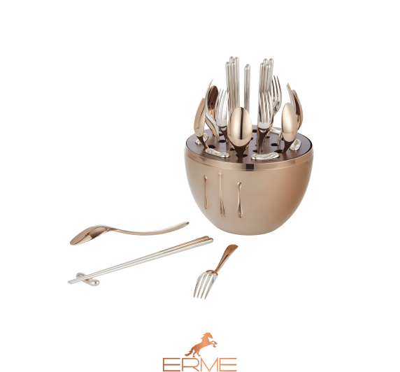 Набор столовых приборов Christofle Mood Asia Precious Rose Gold на 6 персон, 24 предмета