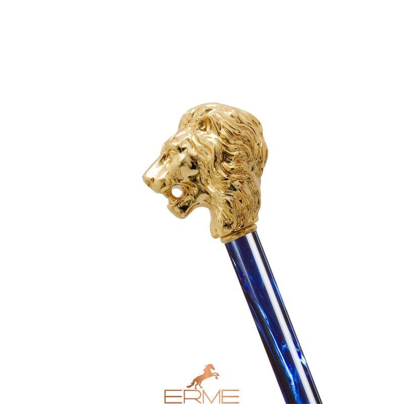 Umbrella - BLUE GOLD LION, 110 cm, 95,00 сm, For man
