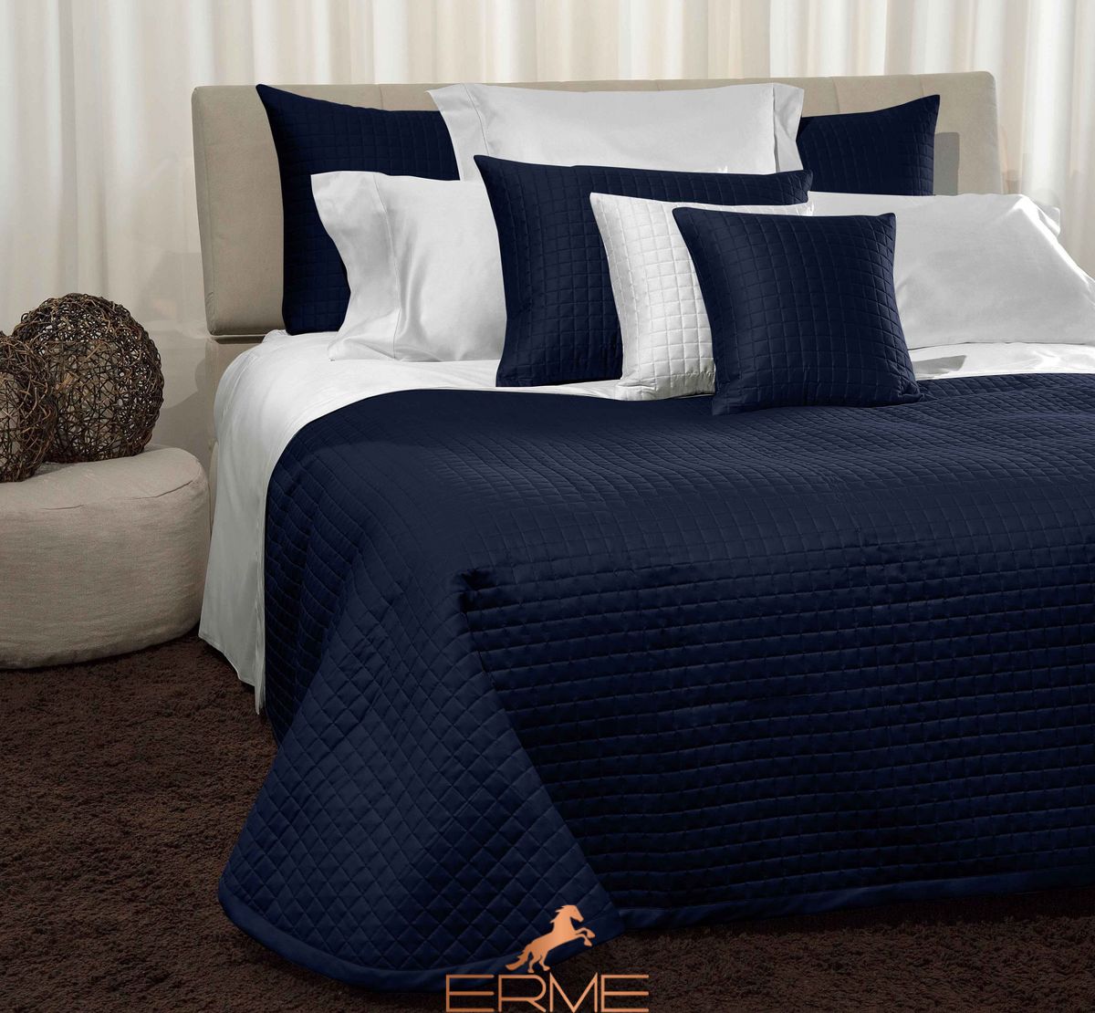 Signoria Firenze - Стеганное покрывало MASACCIO Midnight Blue, Midnight Blue, 260x270