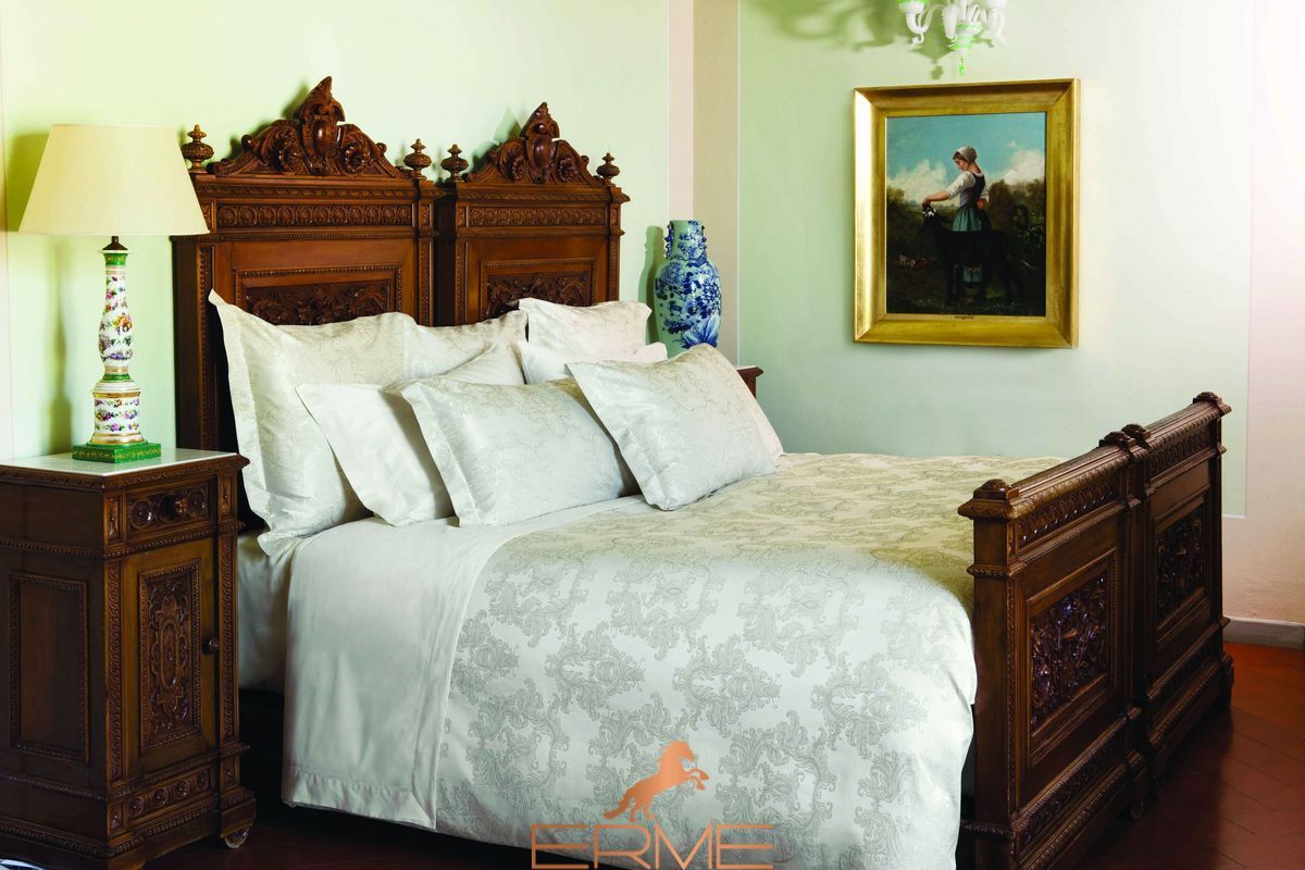 Постельное белье Signoria Firenze - Reggia IVORY, 50x75 (2шт), 155x200 (2шт), 270x290