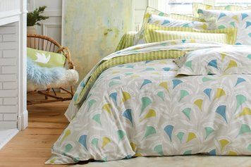 Bed linen Scion Living Noukku Flore Tilleul, 50x70, 155x200, 180x290