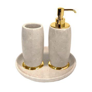 Treesseci Montblanc Elegance & Palace Marble - Set of 3 bath accessories