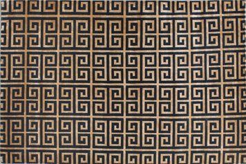Carpet Serge Lesage - Labyrinth II noir & or