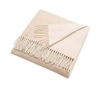 CO.BI. DOUBLE blanket - Beige, Beige/white, 140x180
