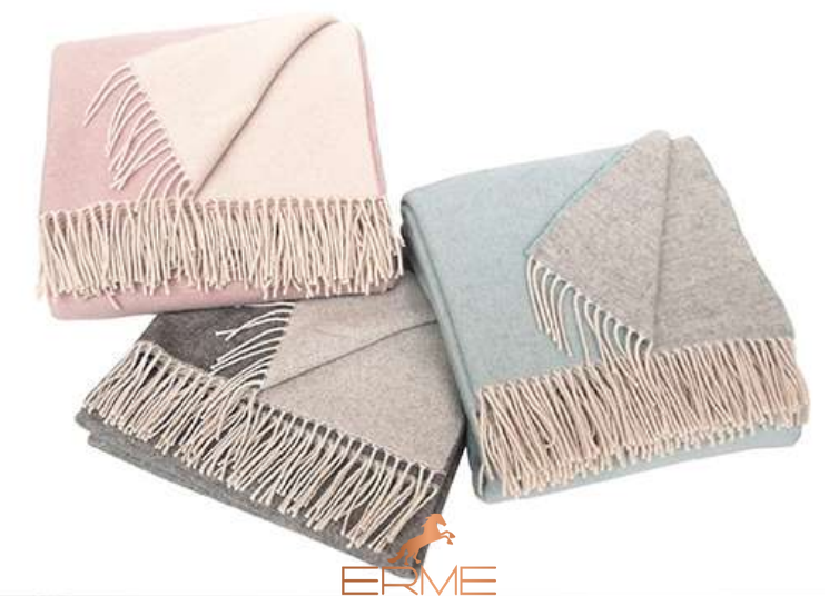 Плед CO.BI. DOUBLE - Beige, Beige/white, 140x180