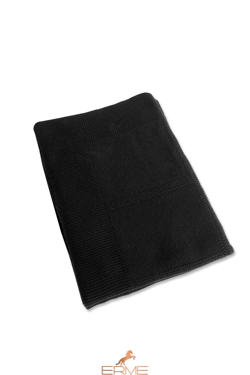 Knitted blanket CO.BI. NUVOLA, BLACK, 140x180