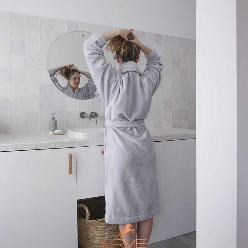 Халат 100% бавовна Le Jacquard Francais Caresse Cloud grey (розмір S)