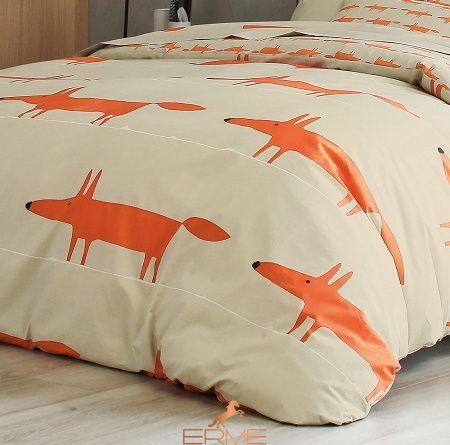 Постельное белье Scion Living Mr Fox Mandarine, 50x70, 155x200, 180x290
