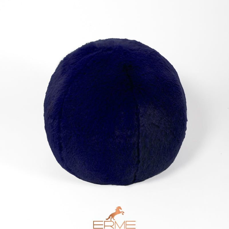 Round fur pillow Mansion - Navy Blue