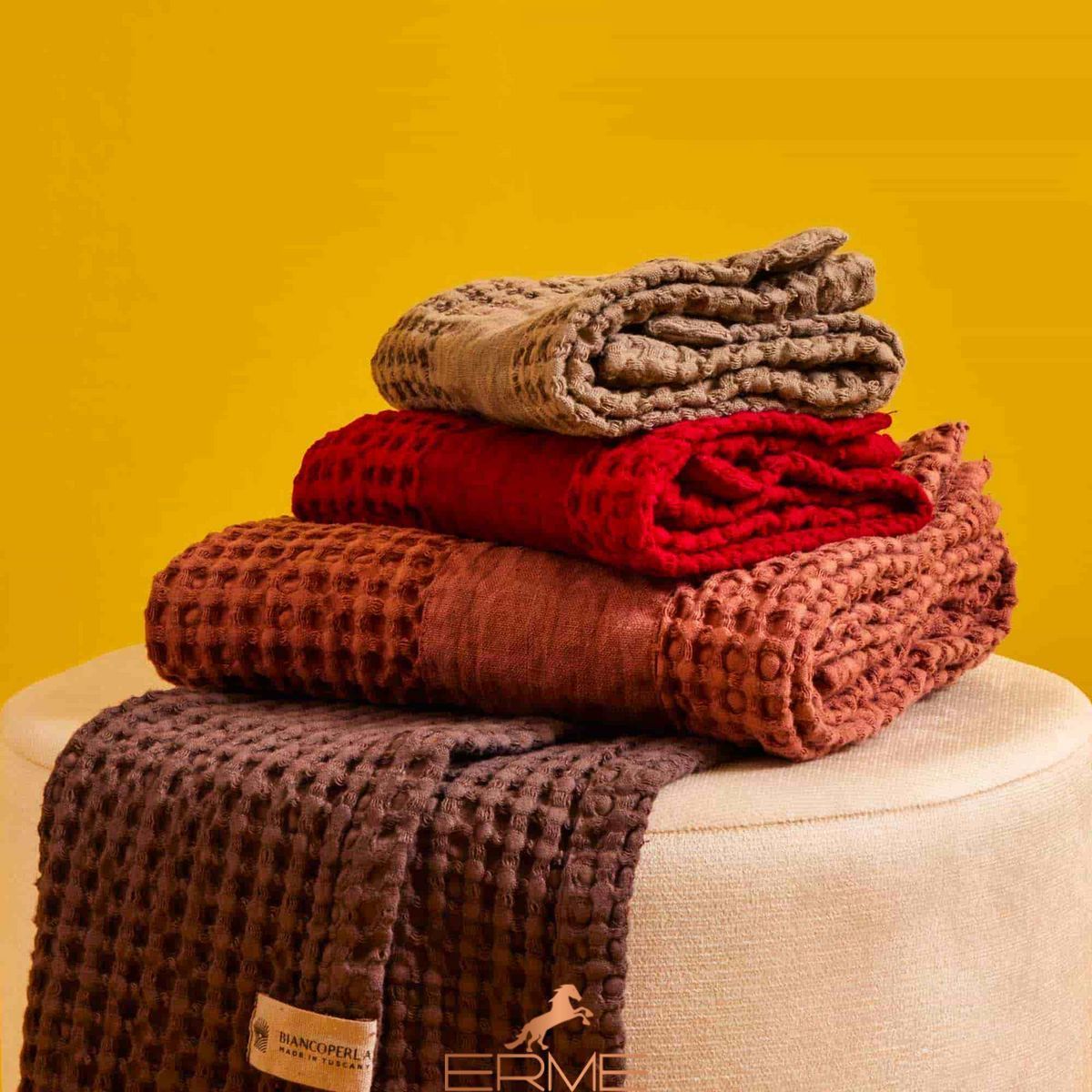 Set of face towels + guest sheet Biancoperla Milano Lavagna, 60х110 + 40х60 + 100x140