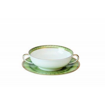 Deshouli&egrave;re Arcades Vert - Stock bowl with saucer 250 ml