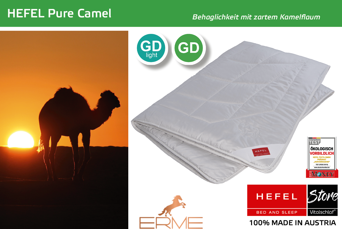 Ковдра верблюжа Hefel Pure Camel GD Всесезонна, 135x200, 970 гр