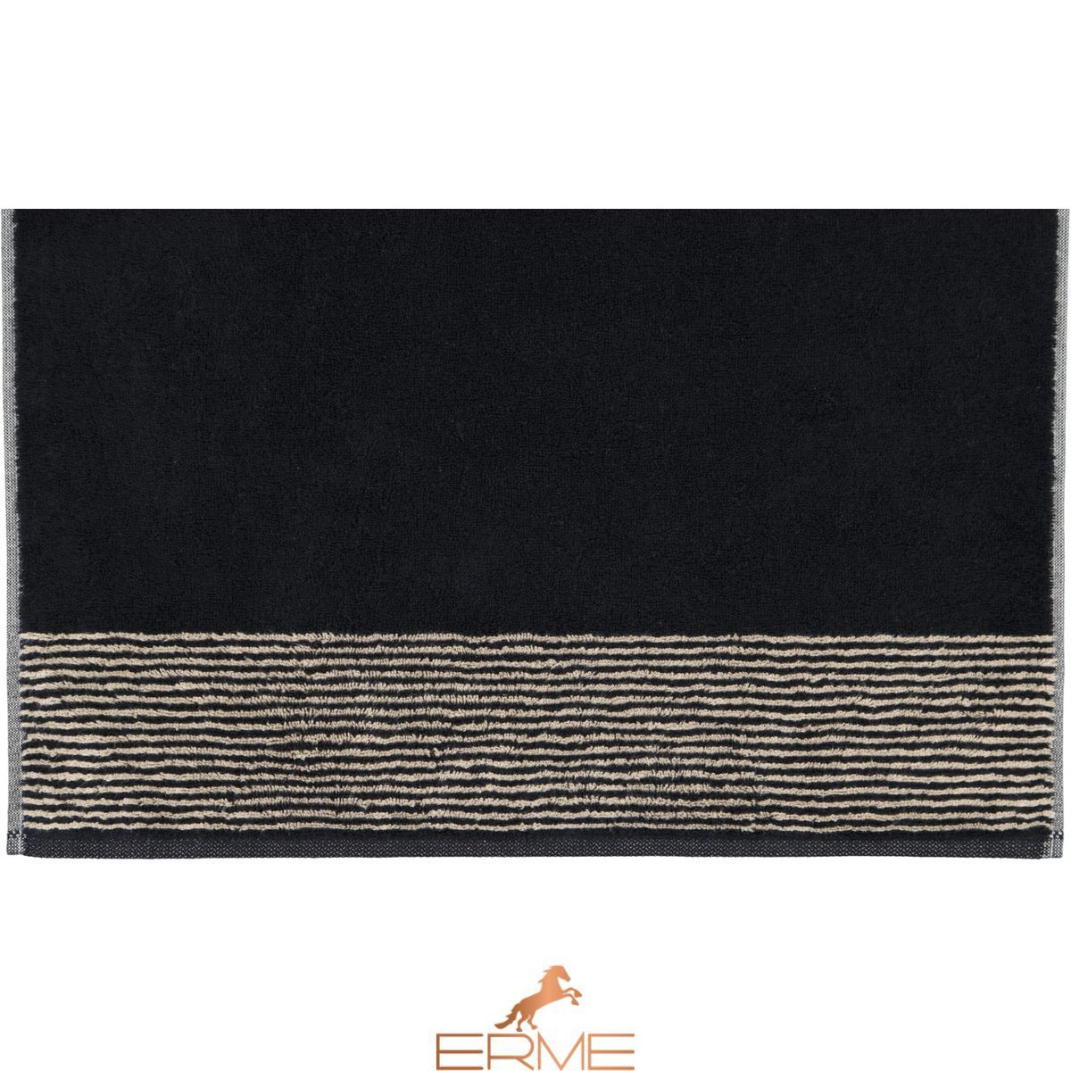Towel Cawoe - Two-tone Schwarz, 30х30