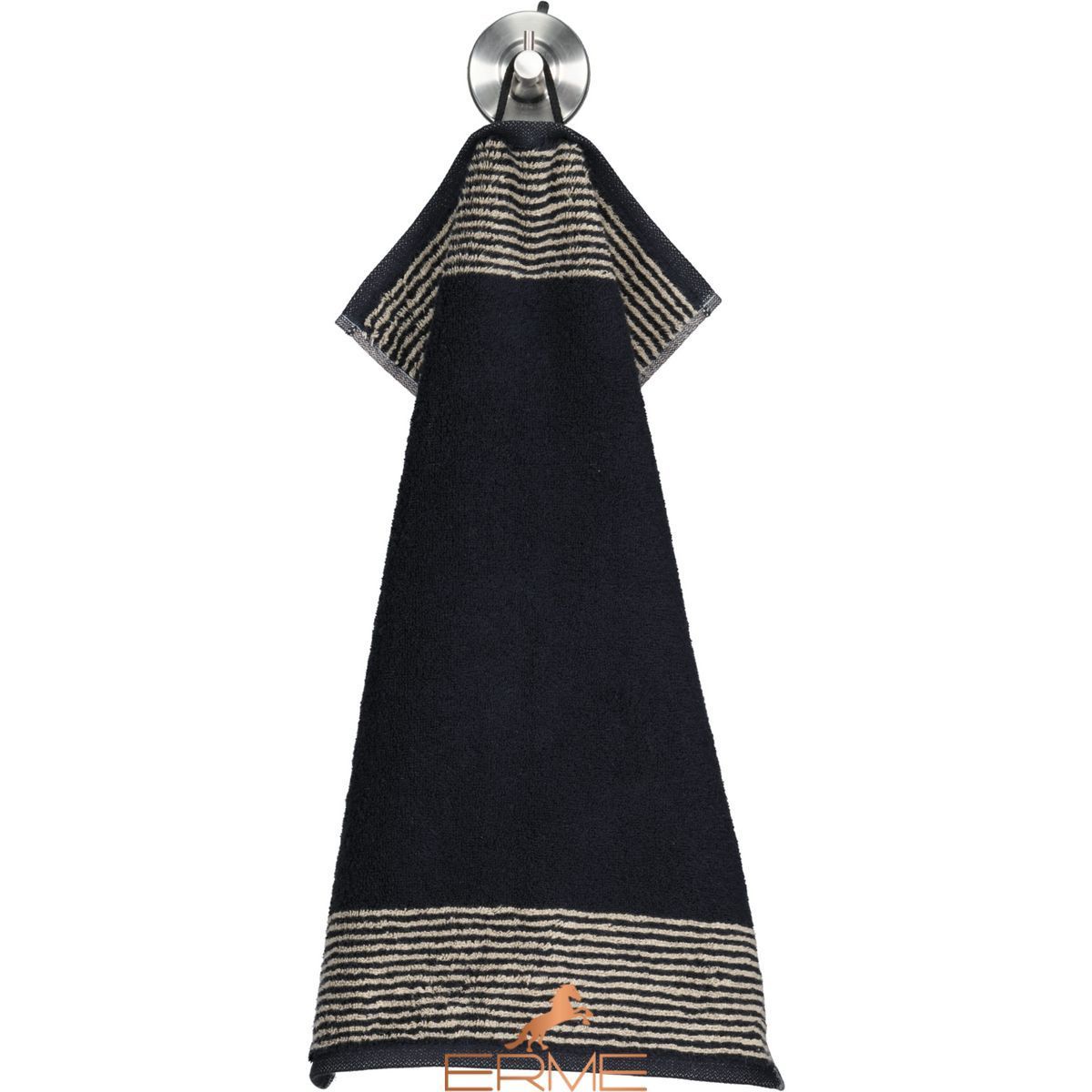 Towel Cawoe - Two-tone Schwarz, 30х30