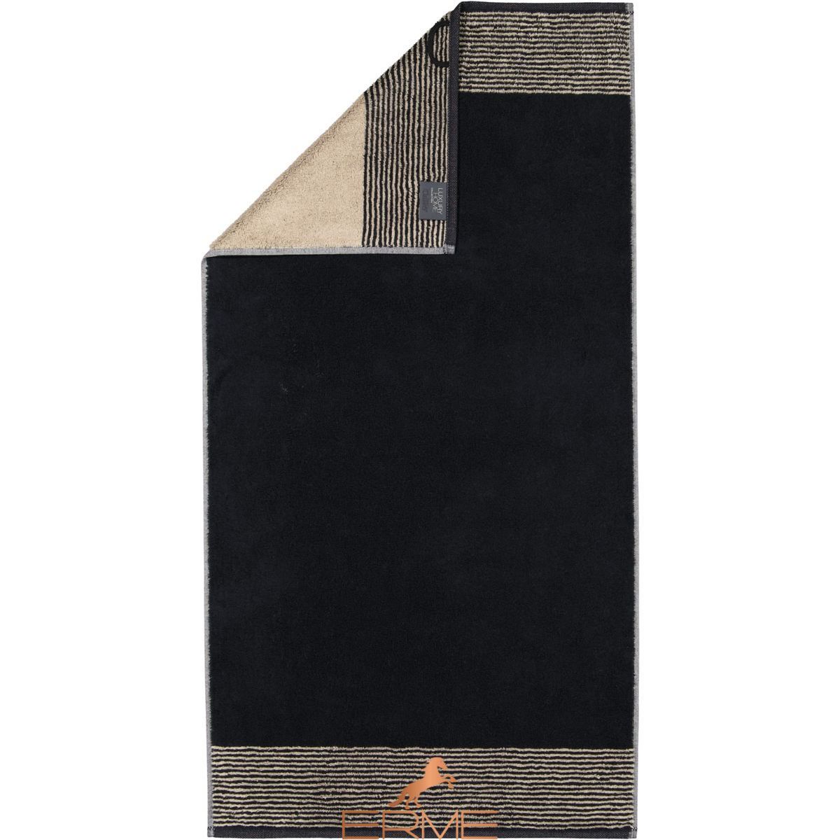 Towel Cawoe - Two-tone Schwarz, 30х30