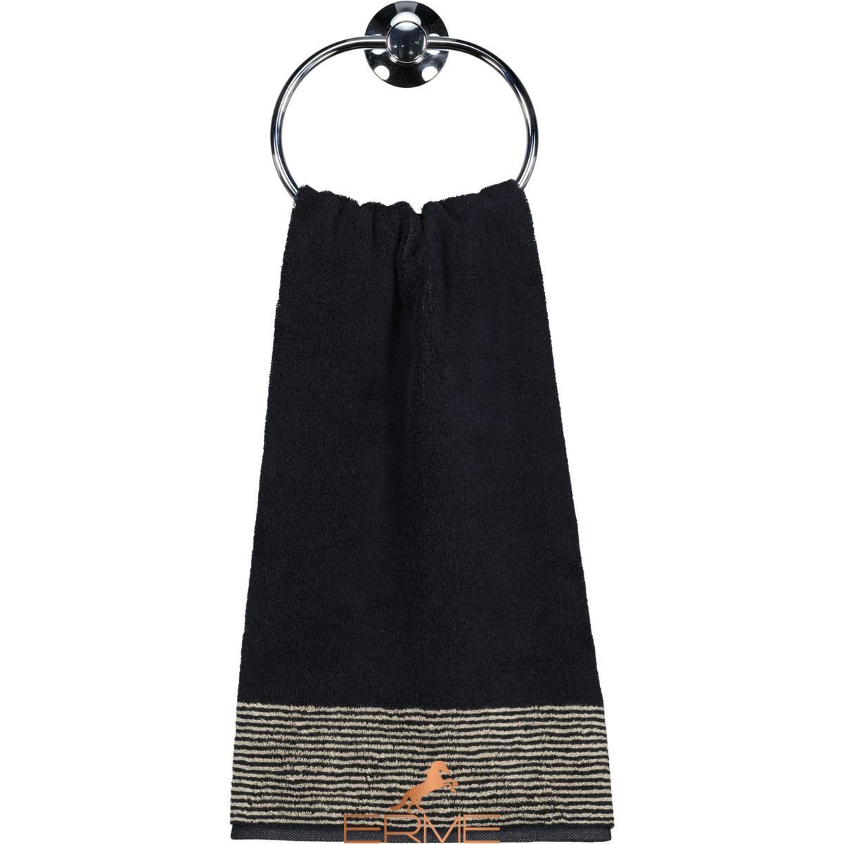 Towel Cawoe - Two-tone Schwarz, 30х30