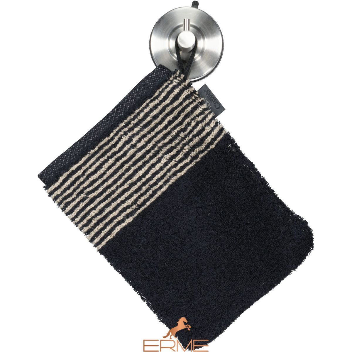 Towel Cawoe - Two-tone Schwarz, 30х30