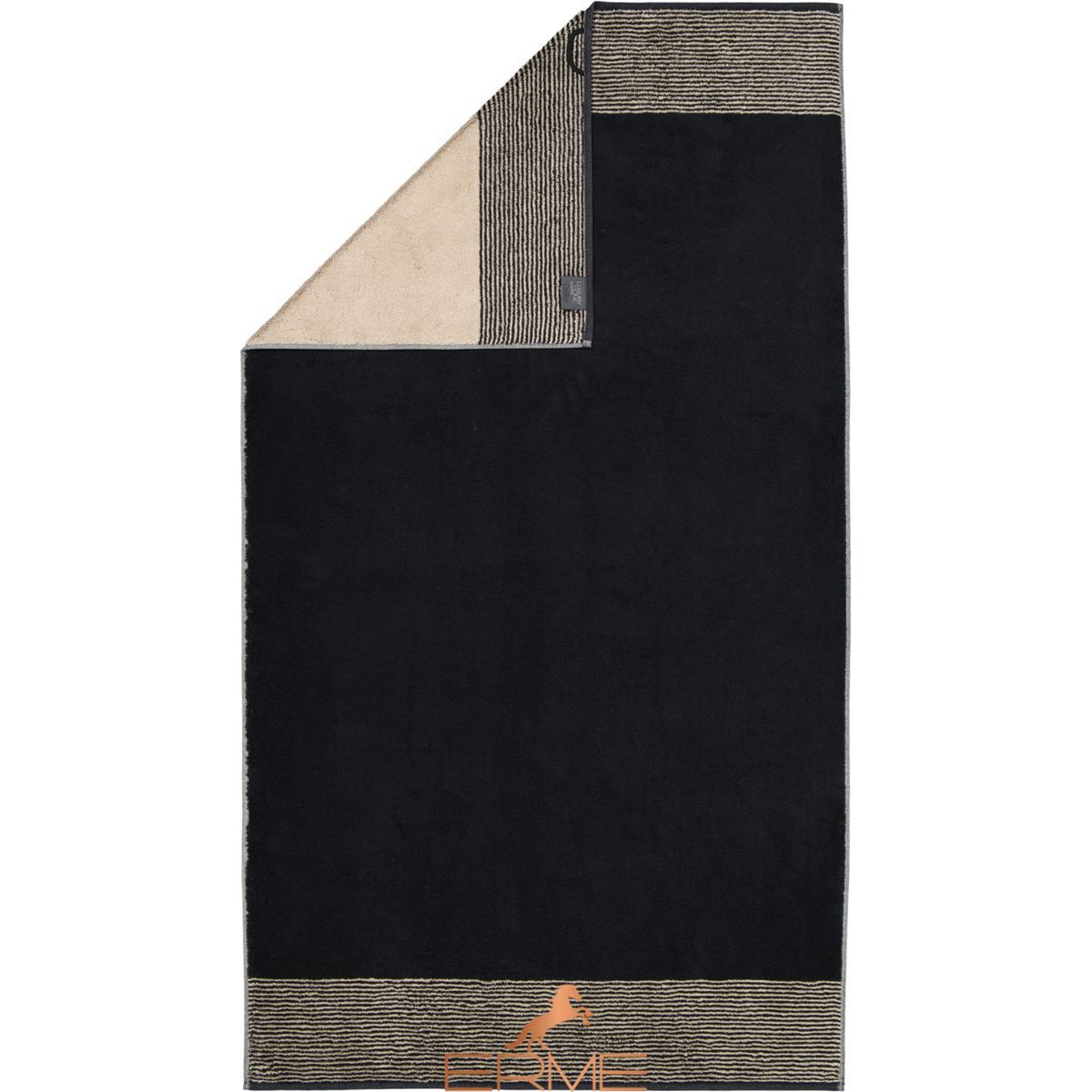 Towel Cawoe - Two-tone Schwarz, 30х30