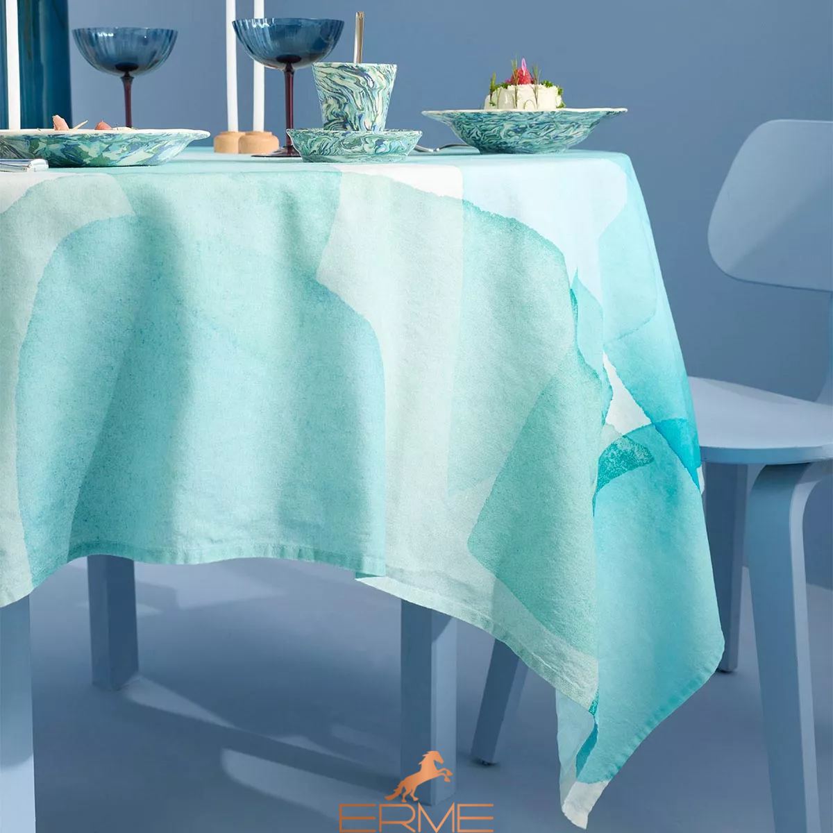 Tablecloth Garnier Thiebaut - Aqua Mineral