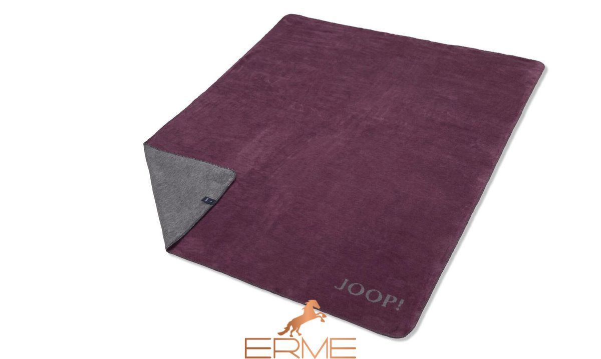 Плед - JOOP! Melange DOUBLEFACE - Beere-Anthrazit