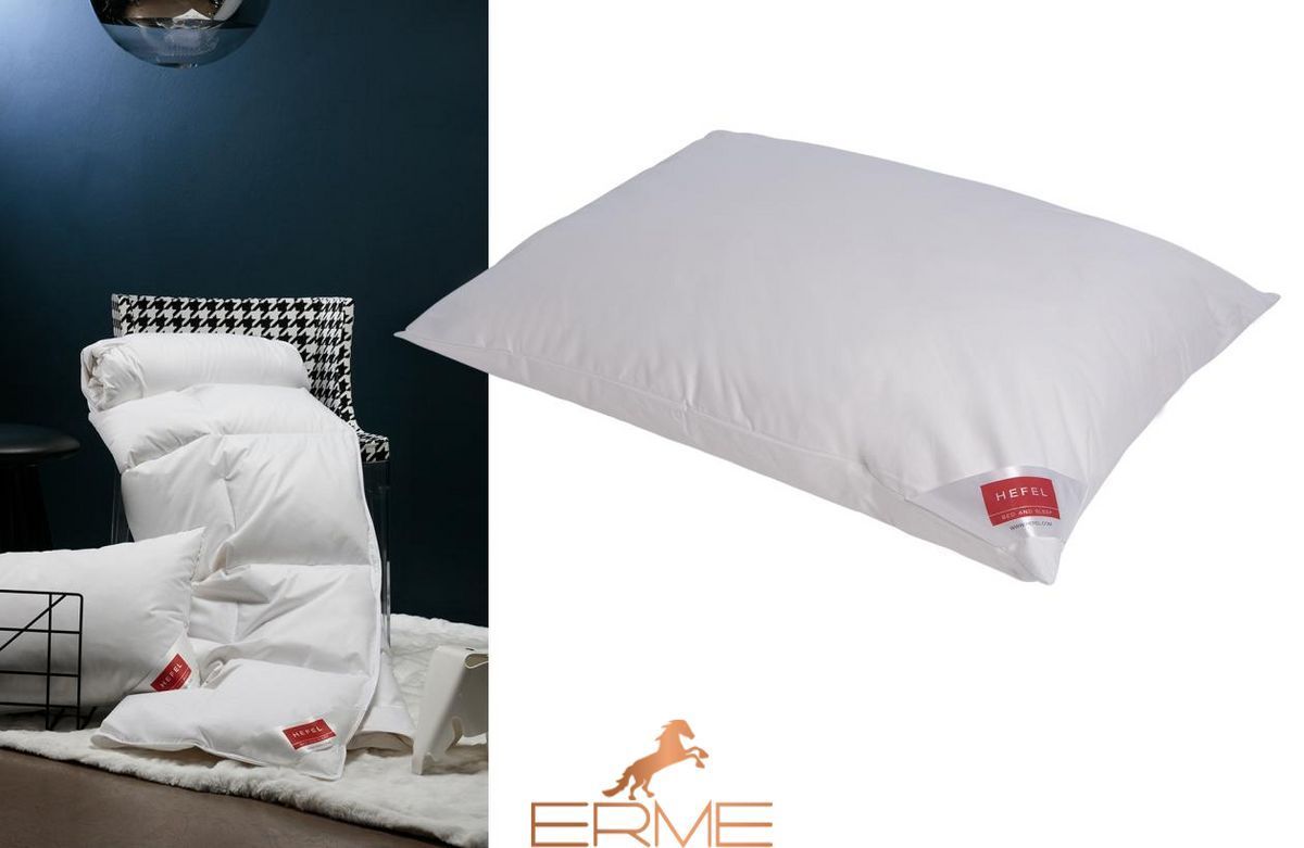 Подушка пухова 3-камерна Hefel De Luxe (Medium) Середня, 50x70, 670 + 120 гр