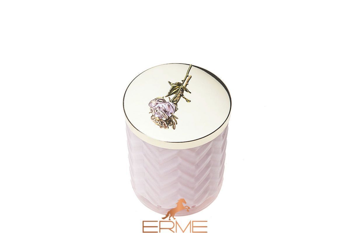 Aromatic candle Cote Noire Herringbone - Rose of Charente, Under the order (delivery from 4 weeks), 600 g