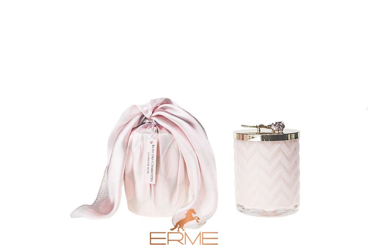 Aromatic candle Cote Noire Herringbone - Rose of Charente, Under the order (delivery from 4 weeks), 600 g