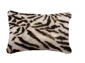 Square fur pillowcase Mansion - White Tiger