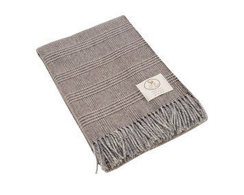 CO.BI. GLEN blanket - Brown, Brown, 140x180