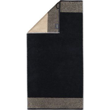 Towel Cawoe - Two-tone Schwarz, 30х30