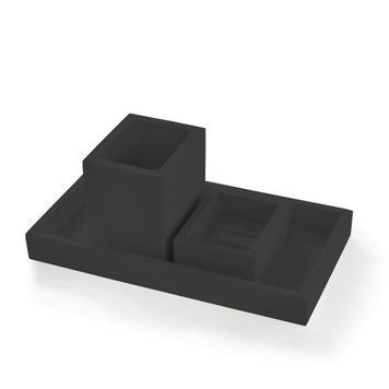 Treesseci BeMood Black - Set of 3 bath accessories