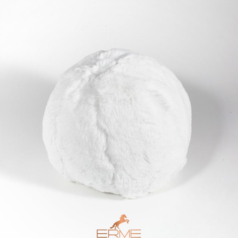 Round fur pillow Mansion - White