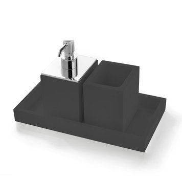 Treesseci BeMood Black - Set of 3 bath accessories