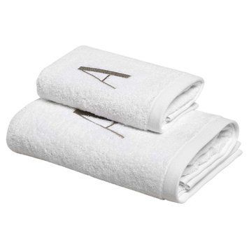 Набор полотенец с вашими инициалами Biancoperla Capital, 60х110 + 40х60 + 100x140