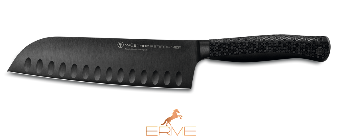 Wusthof - Performer Precision Santoku with hollow edge