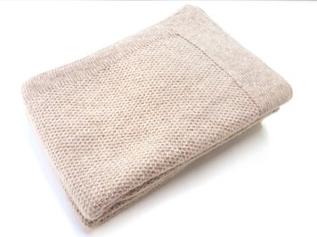 Knitted blanket CO.BI. PERU', Natural, 140x180